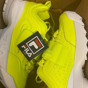 Fila- Disruptor II Neon Green or Neon Yellow
